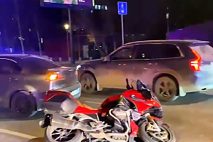 Авария с мотоциклом на Звенигородском шоссе